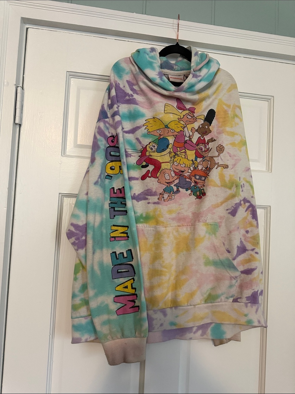 Nickelodeon Vintage Tie-Dye '90s Cartoon Pullover Hoodie - Multicolor - Picture 3 of 4